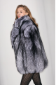 Black fox fur coat