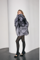Black fox fur coat