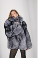 Black fox fur coat