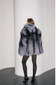 Black fox fur coat