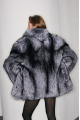 Black fox fur coat