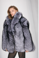 Black fox fur coat