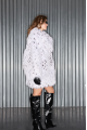 Women's white Canadian fox fur coat