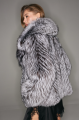 Gray fur coat made of black fox