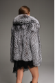 Gray fur coat made of black fox