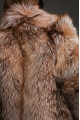 Women's brown fox fur coat