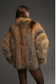 Brown fox fur coat