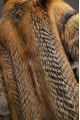 Brown fox fur coat