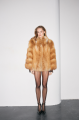 Women's red fox fur coat