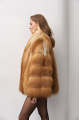 Women's red fox fur coat
