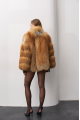 Women's red fox fur coat