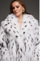 White Canadian fox fur coat with hood