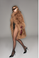 Brown natural llama fur coat