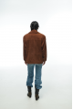 OVERSIZE suede jacket made of genuine brown leather