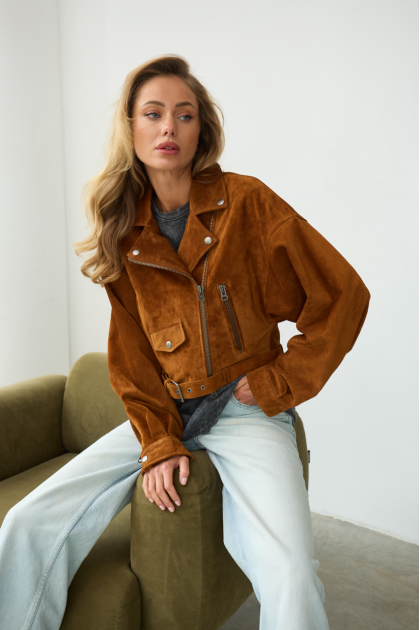 Brown suede jacket