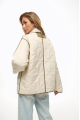 Beige demi-season puffer jacket