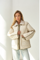 Beige demi-season puffer jacket