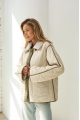 Beige demi-season puffer jacket