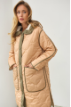 Caramel colored demi-season puffer coat