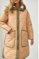 Caramel colored demi-season puffer coat