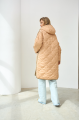 Caramel colored demi-season puffer coat