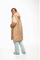 Caramel colored demi-season puffer coat