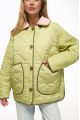 Green demi-season down jacket