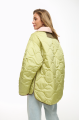 Green demi-season down jacket