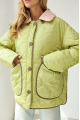 Green demi-season down jacket