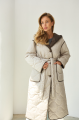 Beige demi-season down coat