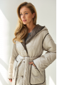 Beige demi-season down coat