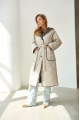 Beige demi-season down coat