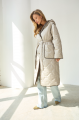 Beige demi-season down coat