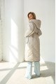 Beige demi-season down coat