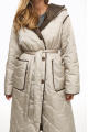 Beige demi-season down coat