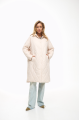 Beige demi-season down coat