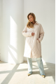 Beige demi-season down coat