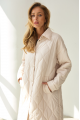 Beige demi-season down coat