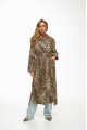 Leopard print cashmere coat