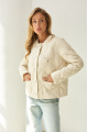 Demi-season jacket of beige color