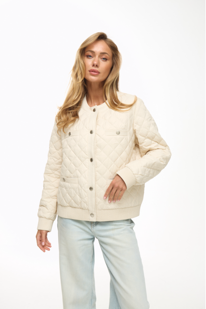 Demi-season beige down jacket