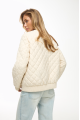 Beige demi-season down jacket