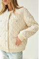 Beige demi-season down jacket