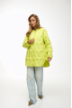 Stylish light green demi-season down jacket in OVERSIZE style