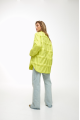 Stylish light green demi-season down jacket in OVERSIZE style