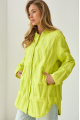 Stylish light green demi-season down jacket in OVERSIZE style