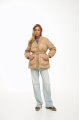 Demi-season women's beige down jacket