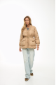 Demi-season women's beige down jacket