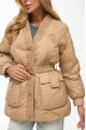 Demi-season women's beige down jacket