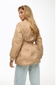 Demi-season women's beige down jacket